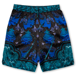 Traditional Silk Shorts in Blue