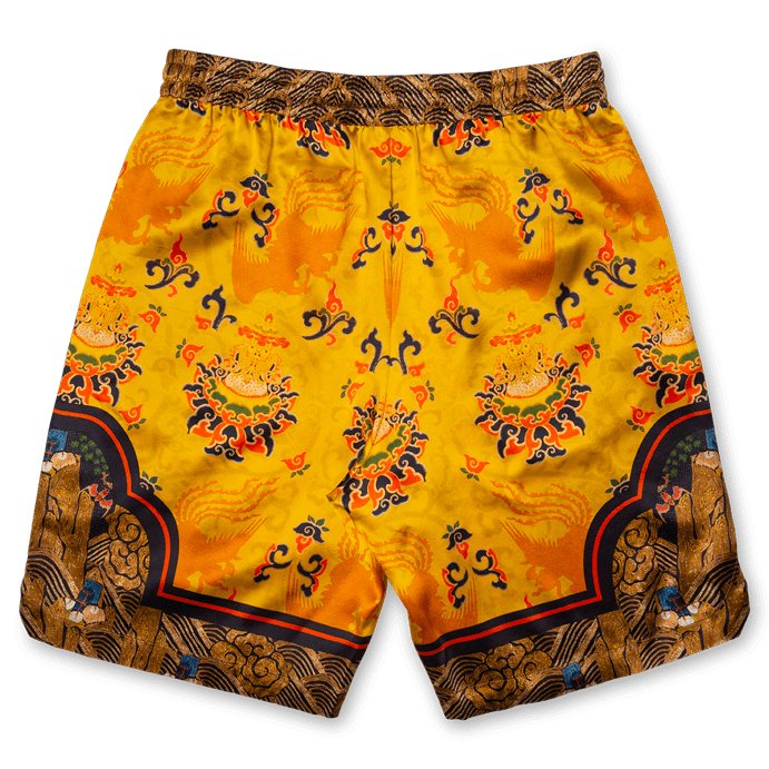 Traditional Silk Shorts Yellow