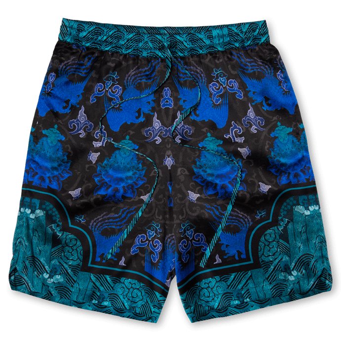 Traditional Silk Shorts in Blue