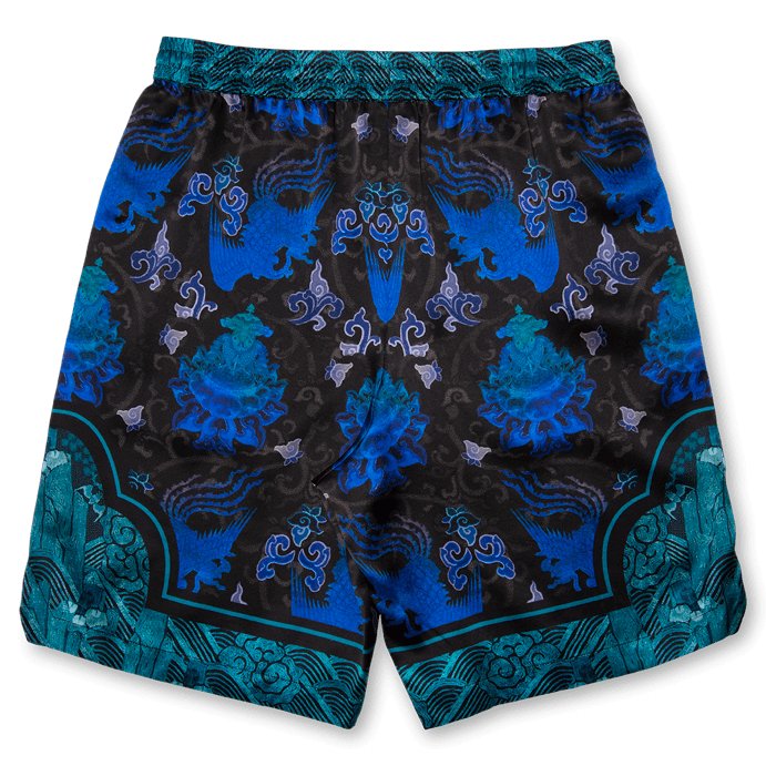 Traditional Silk Shorts in Blue