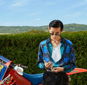 Mulberry Silk Shirt in Blue