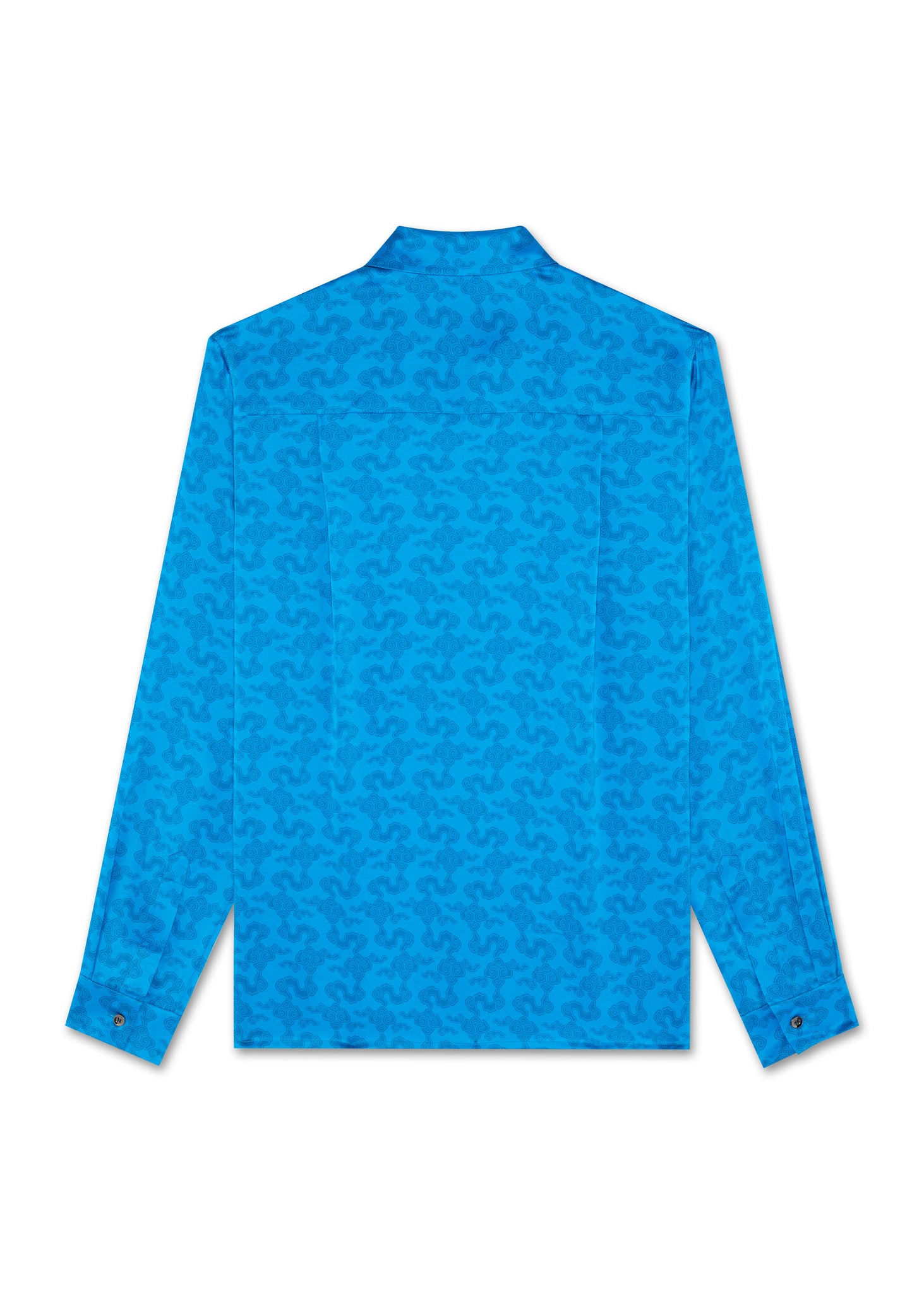Core Cloud Long Sleeve Silk Shirt Blue -  – Ning