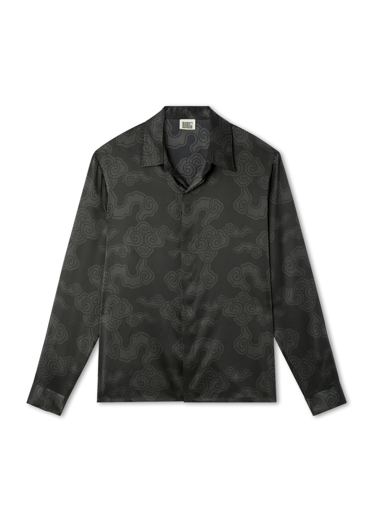 Long Sleeve Imperial Clouds Silk Shirt