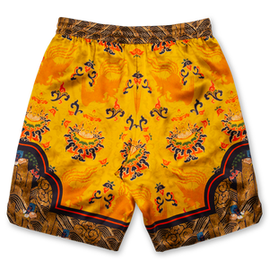 Traditional Silk Shorts Yellow