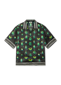 Short Sleeve Jade Night Silk Shirt